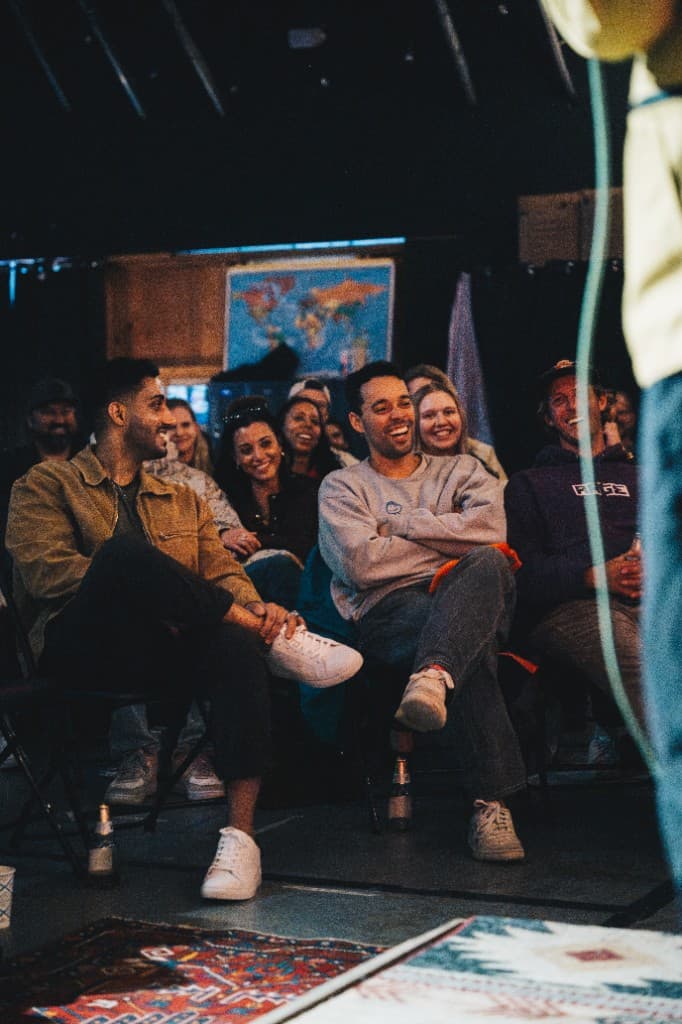 Crowd enjoying the comedy show